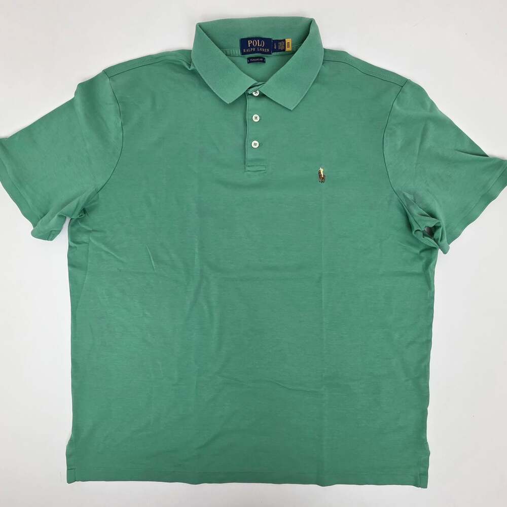 Polo Ralph Lauren Men's Classic Fit Short Sleeve Polo Shirt Green Size Large